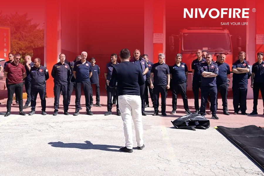 Elazig Municipality Fire Department staff attending electric vehicle fire response training