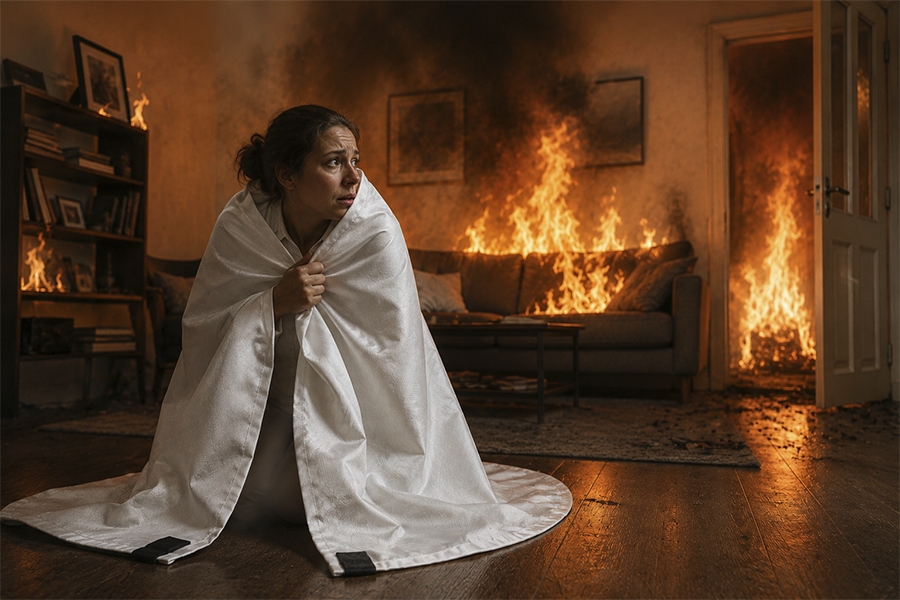 Fire blanket safety